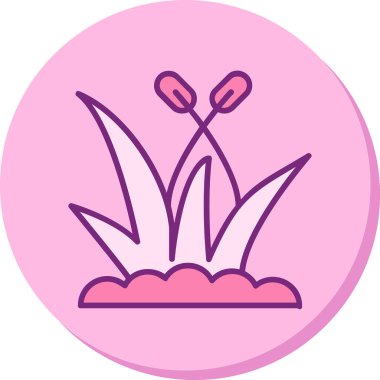 Çiçekli bitki. Web simgesi basit illüstrasyon 