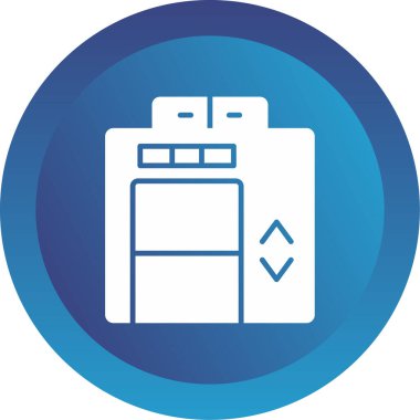 Asansör web simgesi, vektör illüstrasyonu