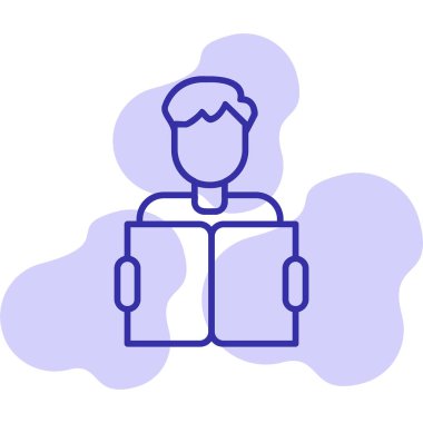 Web simgesi vektör illüstrasyonu öğreniliyor 