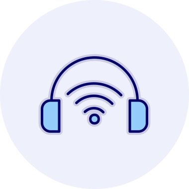 Çevrimiçi Podcast ikon vektör çizimi