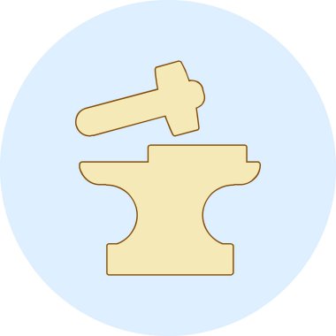 Demirci. Web simgesi basit illüstrasyon          