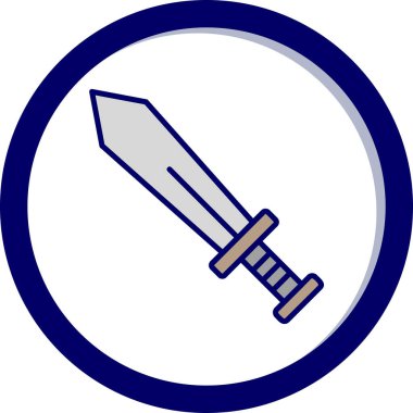 Kılıç. Web simgesi basit illüstrasyon 