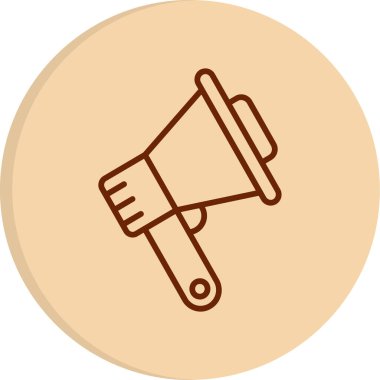 Megafon. Web simgesi basit illüstrasyon 