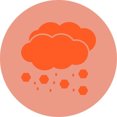 Hava durumu ikonu. Web için Hail vektör simgesinin basit illüstrasyonu          