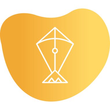 Uçurtma. Web simgesi basit illüstrasyon              