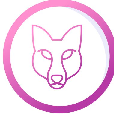 Fox baş simgesi vektör illüstrasyonu