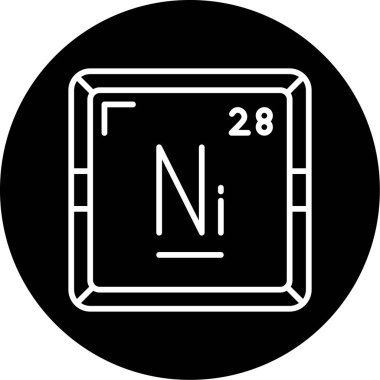Nikel web simgesi, vektör illüstrasyonu 