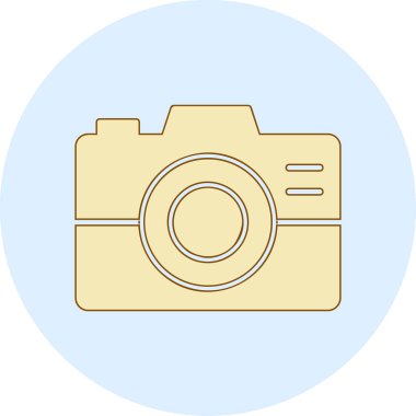 kamera simgesi vektör illüstrasyonu 