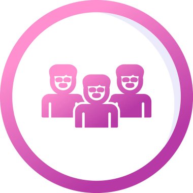 bir grup insan simgesi vektör illüstrasyon tasarımı 