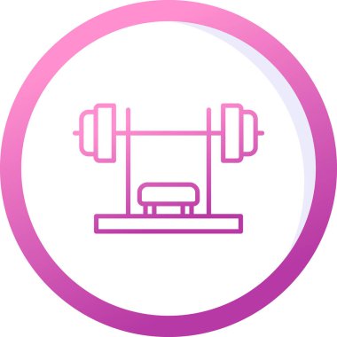 Bench Press simge vektör illüstrasyon tasarımı 