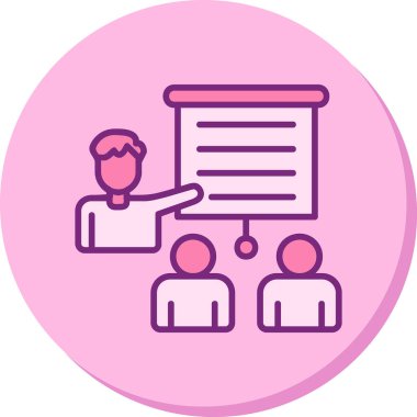 izleyici sunum simgesi vektör illüstrasyonu