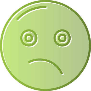 üzgün emoji simgesi, basit tasarım illüstrasyonu 