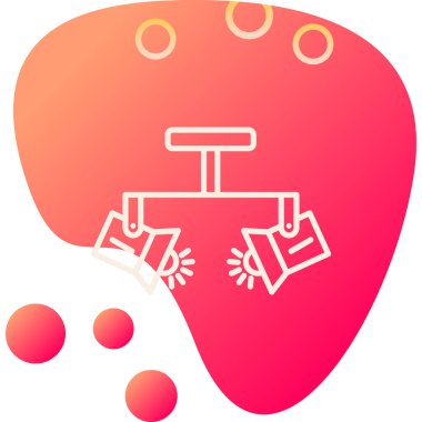 Spotlight simgesi, web basit illüstrasyon