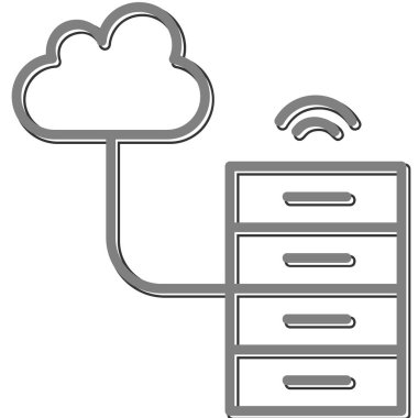 Büyük Veri vektör simgesi, basit illüstrasyon                  