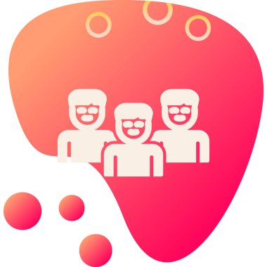 bir grup insan simgesi vektör illüstrasyon tasarımı 