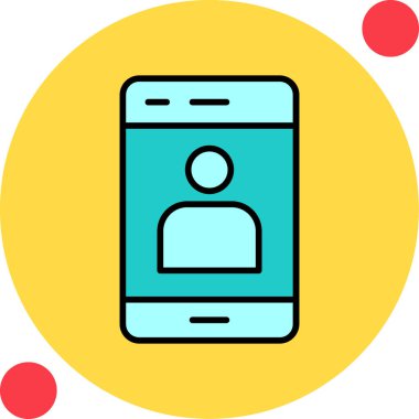 Mobil Kullanıcı simgesinin vektör çizimi