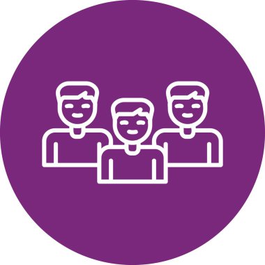 bir grup insan simgesi vektör illüstrasyon tasarımı 