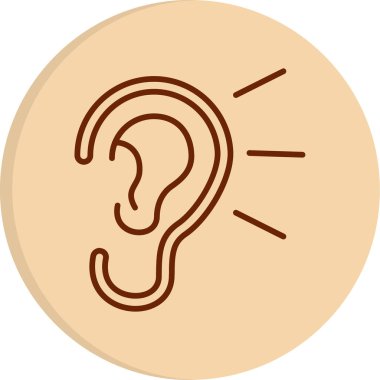 Dinleme simgesinin vektör illüstrasyonu