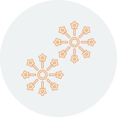 Havai fişek web simgesi, vektör illüstrasyonu 