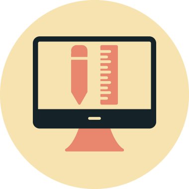 Web tasarım simgesi, vektör illüstrasyonu basit tasarım