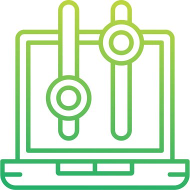 dizüstü bilgisayar simgesi, vektör illüstrasyonu basit tasarım