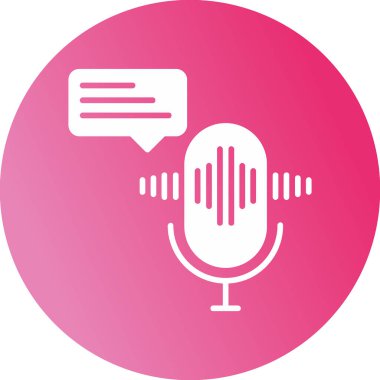 vector illustration of Voice message icon                        