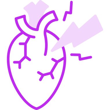 Kalp krizi. Web basit hastalık simgesi