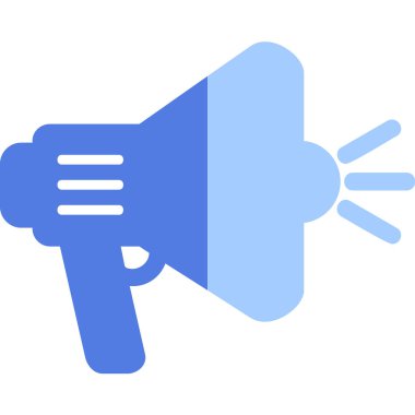 megafon web simgesi, vektör çizim 