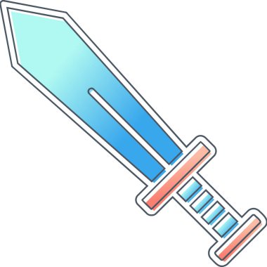 Kılıç. Web simgesi basit illüstrasyon 