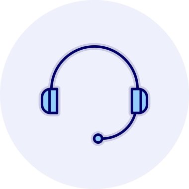 Kulaklık. Web simgesi basit illüstrasyon