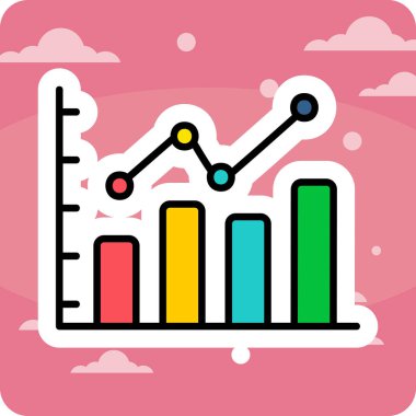 bar çizelgesi simgesi, vektör illüstrasyonu 