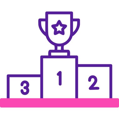 Kazanan kupa ikonu. özet çizimi 