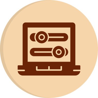 Simgeleri aç / kapat, vektör illüstrasyonu basit tasarım