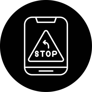 cep telefonu GPS uygulama simgesi, vektör illüstrasyonu basit tasarım