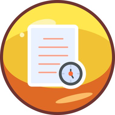 Zamanlama simgesi vektör çizimi alıştırması