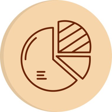 Pasta grafiği web simgesi basit illüstrasyon 