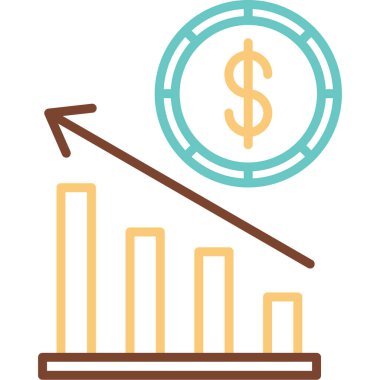 Ekonomi simgesi modern basit illüstrasyon 