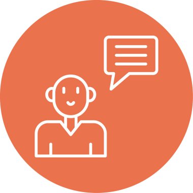 Topluluk Yöneticisi Web simgesi vektör illüstrasyonu