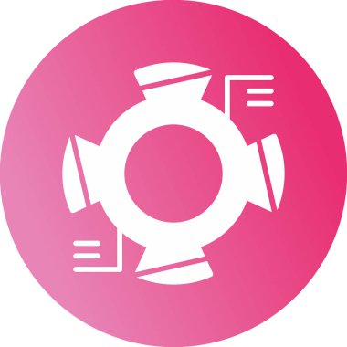 Donut Çizelgesi simgesinin vektör çizimi 