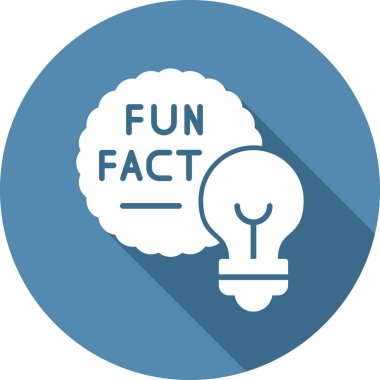 Eğlenceli Gerçekler konuşma balonu web simgesi, vektör illüstrasyonu