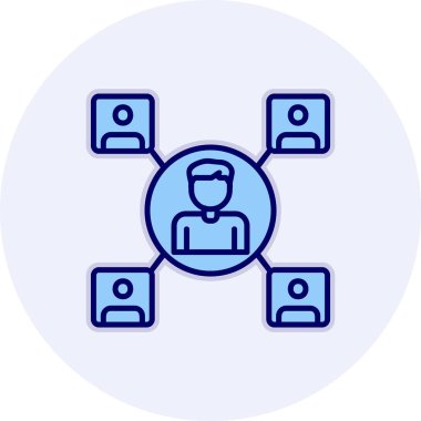 personel dış kaynak simgesi, vektör illüstrasyonu basit tasarım