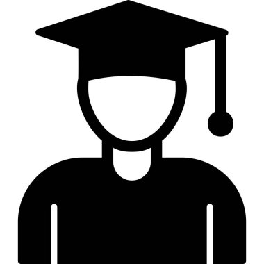 Öğrenci. Web simgesi basit illüstrasyon 