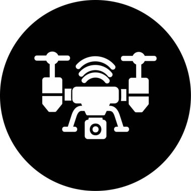 Drone simgesi vektör illüstrasyon tasarımı