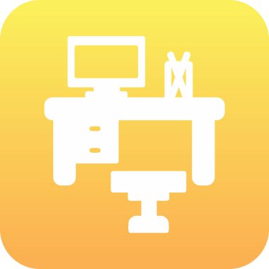 işyeri web simgesi vektör illüstrasyonu