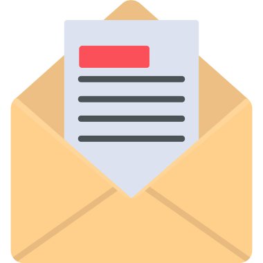 E- posta İş Teklif simgesi vektör illüstrasyonu