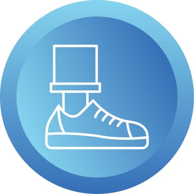 Ayakkabı. Web simgesi basit illüstrasyon 