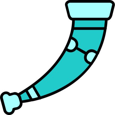 Boynuz. Web simgesi basit illüstrasyon