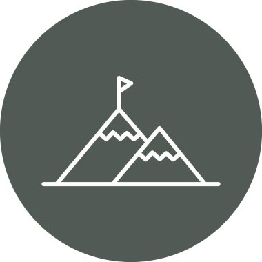 Başarı Dağı simgesinin vektör illüstrasyonu 