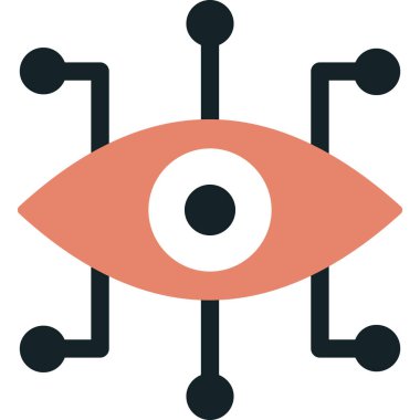 Siber göz. Web simgesi basit illüstrasyon