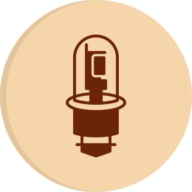 Sodyum buhar ampul simgesi, vektör illüstrasyonu  